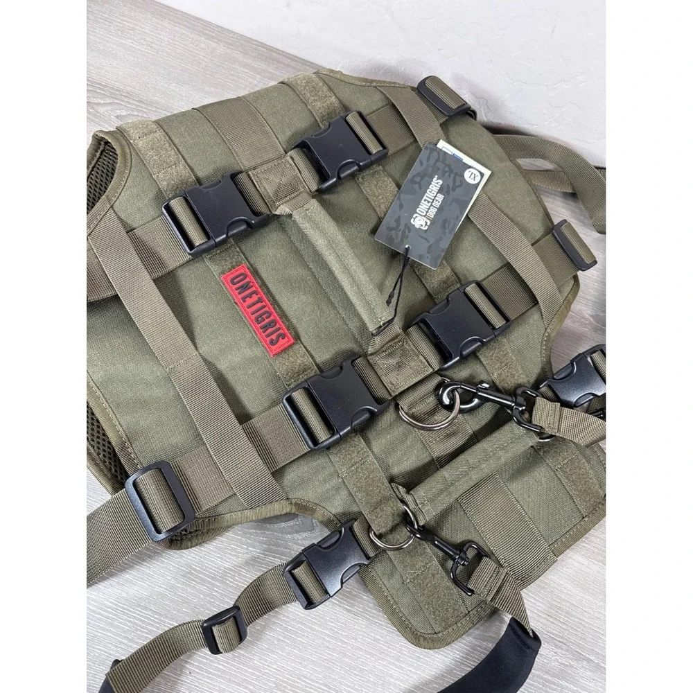 OneTigris Tactical Dog Lift Harness XL Full Body Support Vest Ranger Green New
